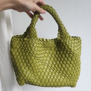 Small Lime Green Intrecciato Bag
